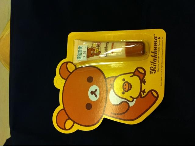 Drizzling over at ???? w strong winds.. *shivers! Rilakkuma is v popular here in tw. Bought this cute lipbalm.