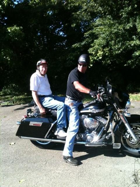 Even the oldest dude in our church rolled up on motorcycle today!
